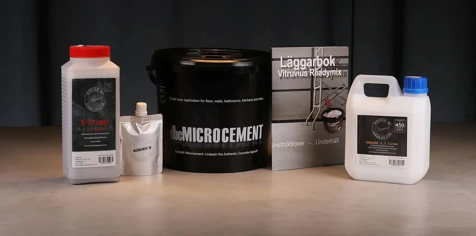 Komplett badrumpaket för microcement-renovering av badrum