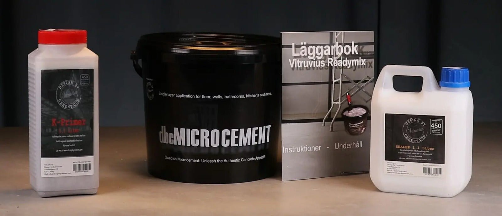 Komplett väggpaket för microcement med alla material