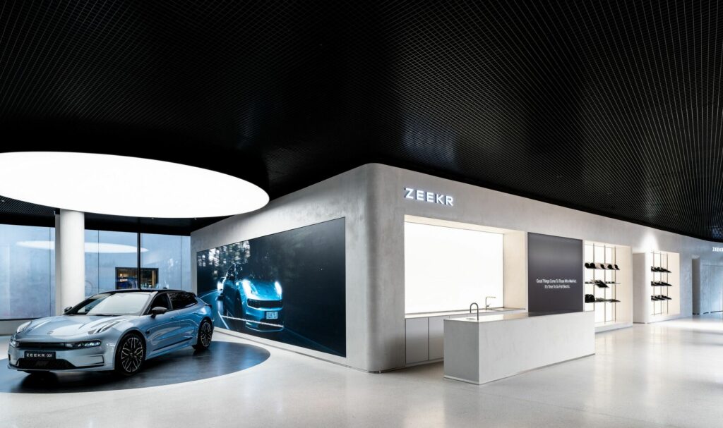 zeekr Stockholm med microcement från Designbycement