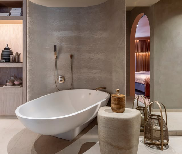 Radisson svit med microcement från Designbycement